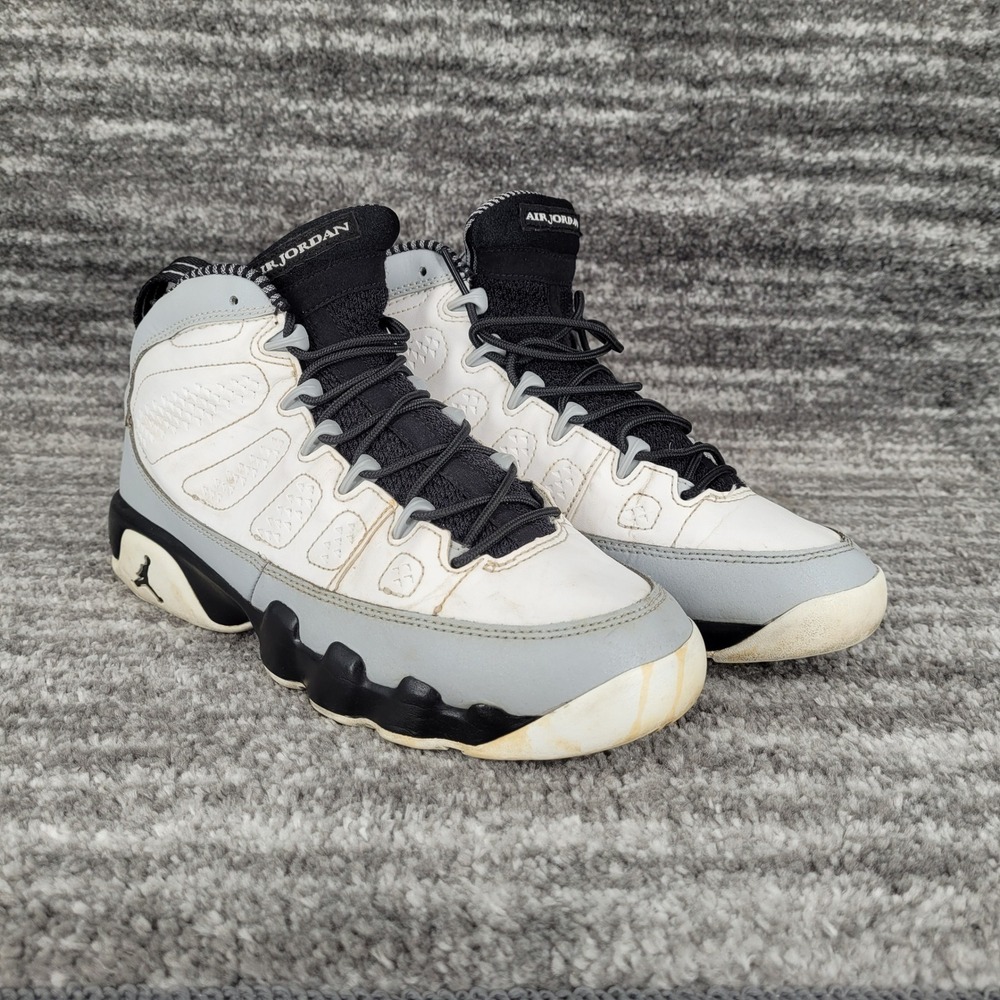Air Jordan 9 IX Retro Kids White Grey Black 45 Basketball Shoes Sz 6.5Y